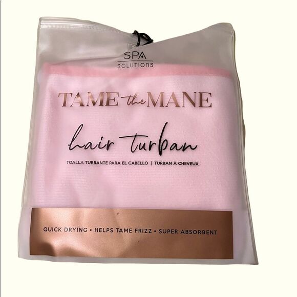 Cala Spa Solutions Tame the Mane Dusty Pink Hair Turban - Picture 4 of 4